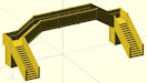 Download the .stl file and 3D Print your own Footbridge N scale model for your model train set from www.krafttrains.com.